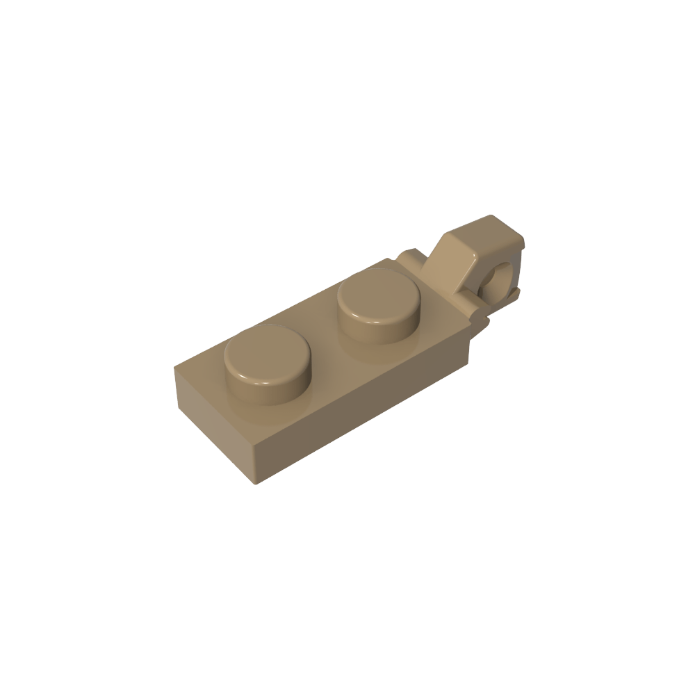 Placa de bisagra 1 x 2 con bloqueo con 1 dedo en el extremo, sin ranura-MyGobricksEs