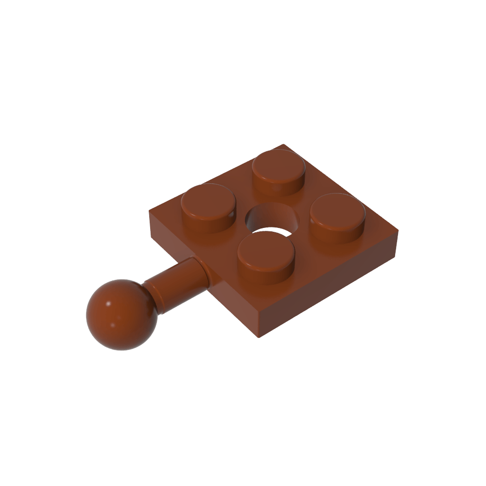 Placa Especial 2x2 con Bola de Remolque y Agujero-MyGobricksEs