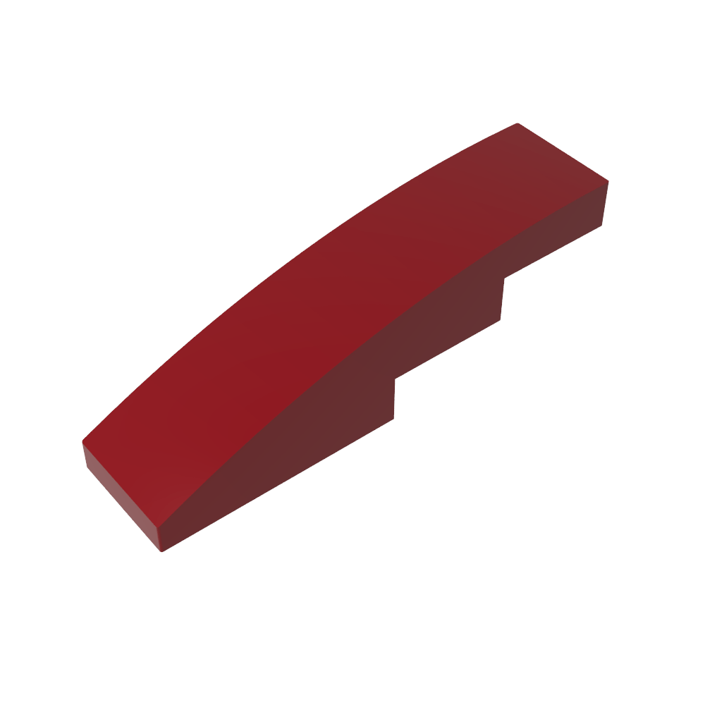 Pendiente curva 4 x 1 sin montantes [Soporte para montantes con crestas asimétricas]-MyGobricksEs