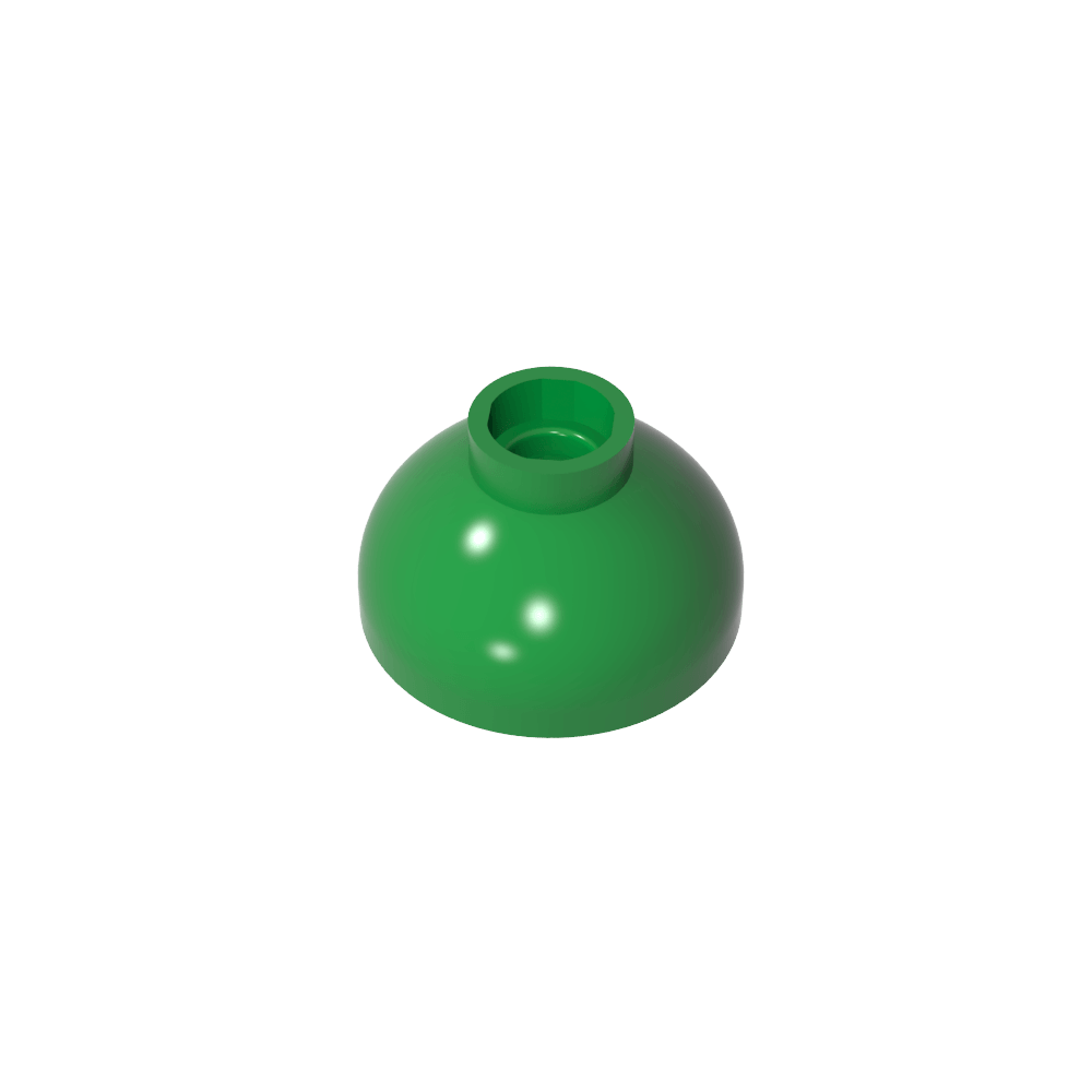 Ladrillo redondo de 2 x 2 pulgadas con base de cúpula [montante abierto]-MyGobricksEs