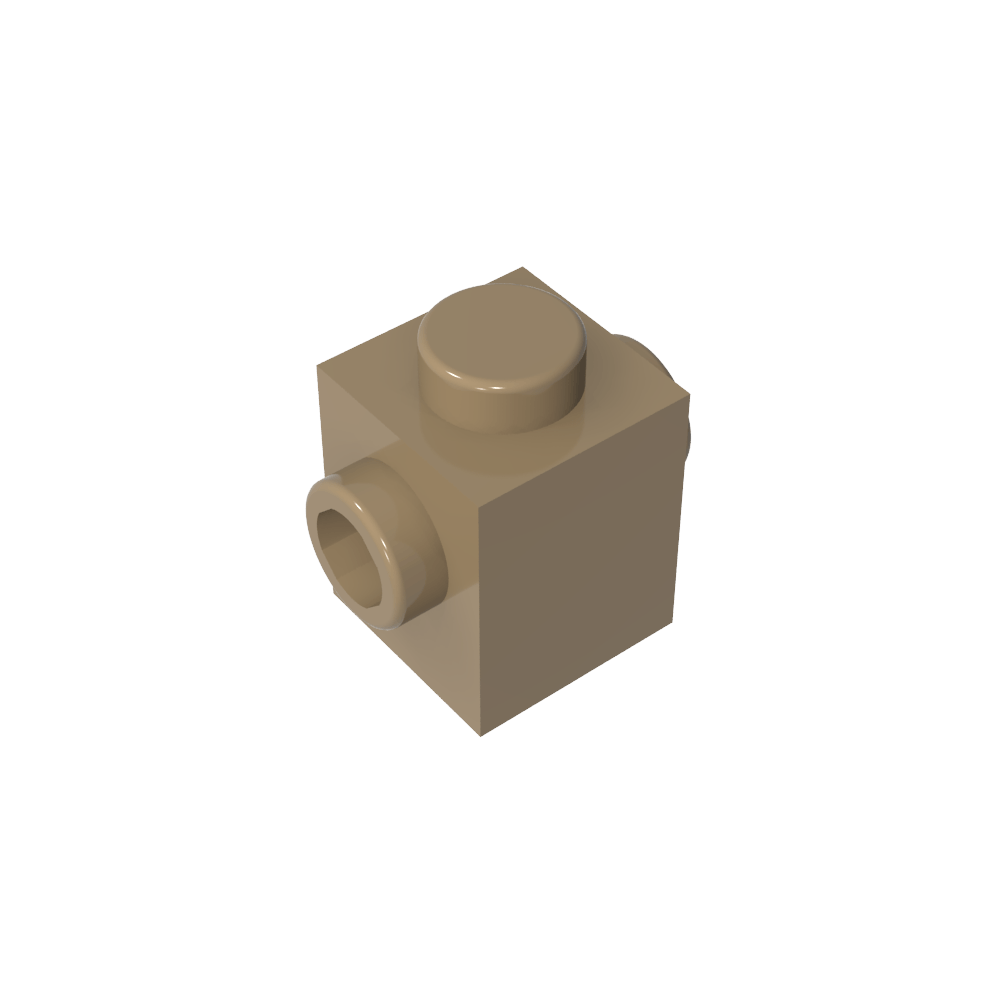 Ladrillo especial 1 x 1 con tacos en 2 lados-MyGobricksEs