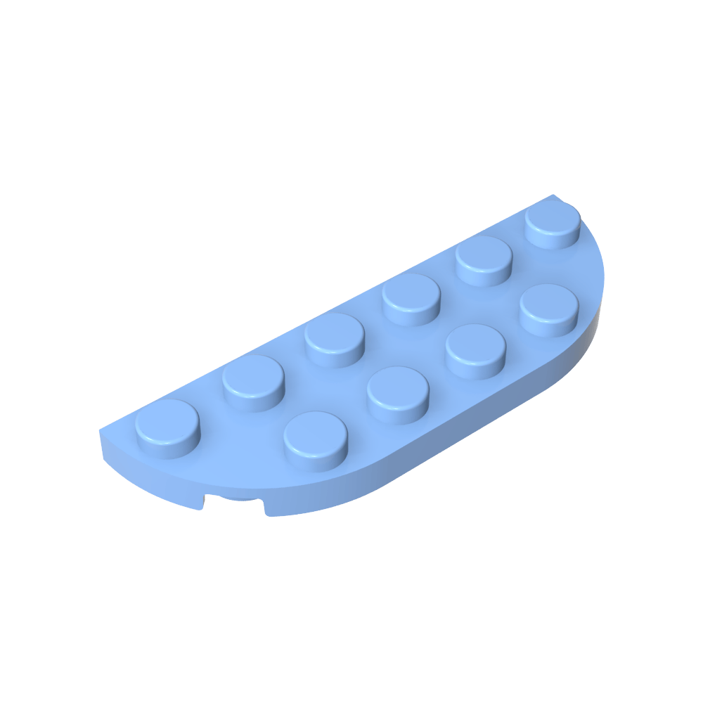 Plato Esquina Redonda 2 x 6 Doble-MyGobricksEs