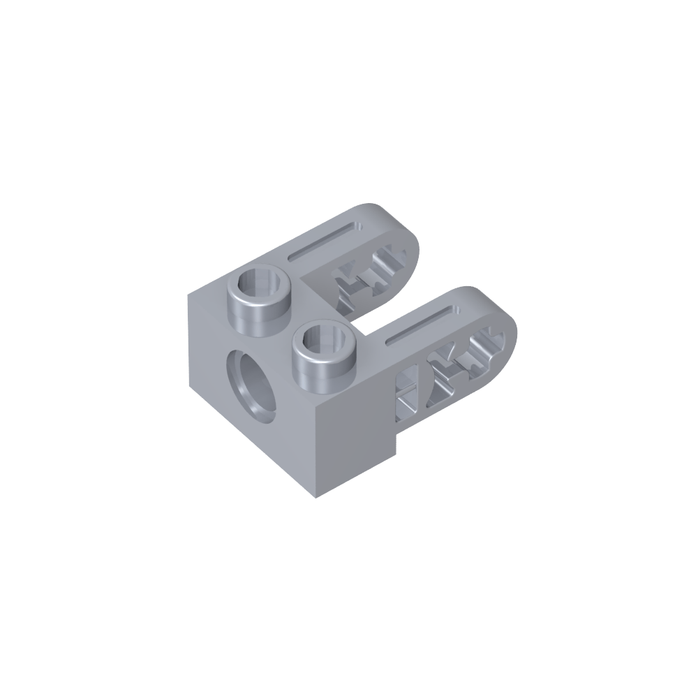 Ladrillo técnico 1 x 2 con agujeros y extensiones de doble viga-MyGobricksEs