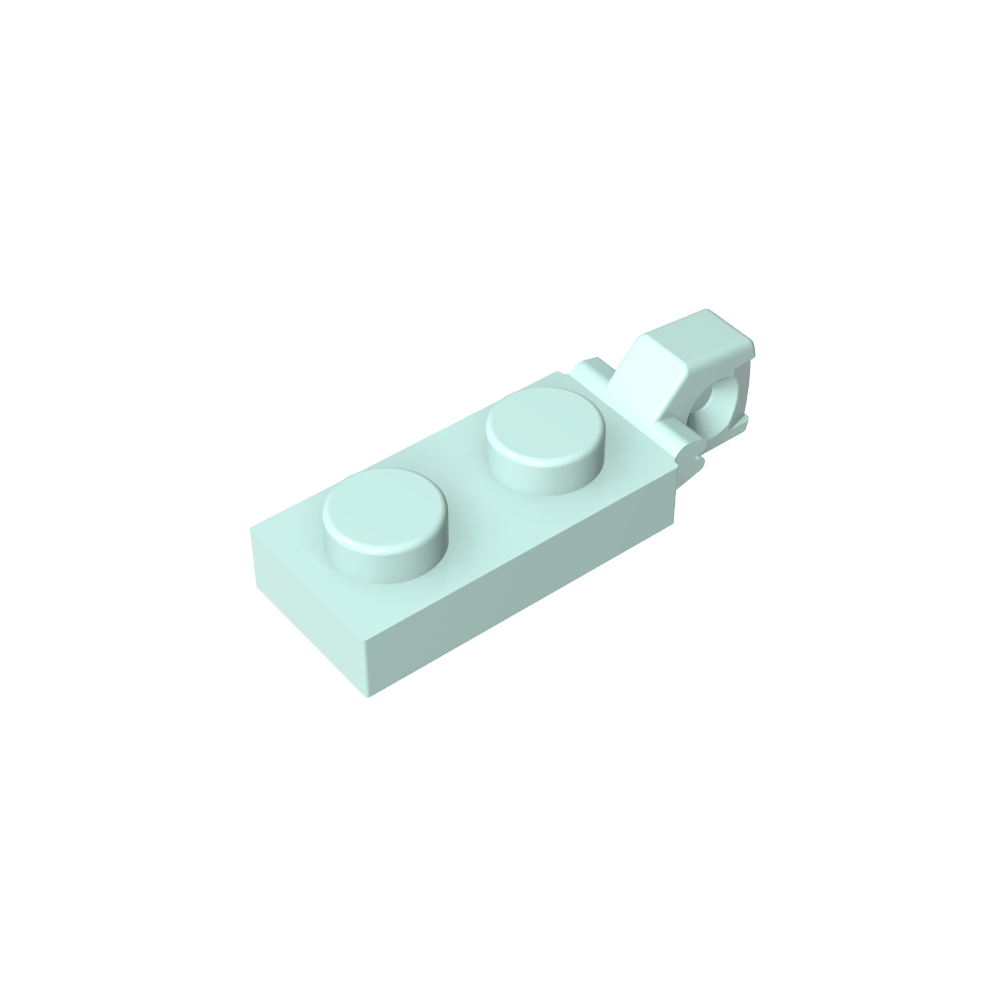 Placa de bisagra 1 x 2 con bloqueo con 1 dedo en el extremo, sin ranura-MyGobricksEs