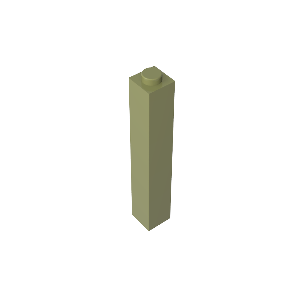 Ladrillo 1 x 1 x 5 con montante abierto o hueco bloqueado-MyGobricksEs
