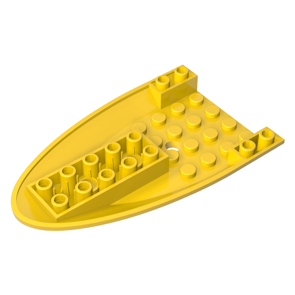 Fuselaje de aeronave curvado hacia adelante 6 x 10 abajo-MyGobricksEs