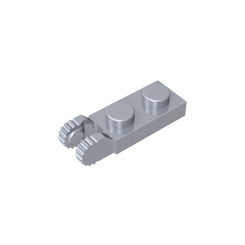 Placa de bisagra 1 x 2 con bloqueo con 2 dedos en el extremo, con ranura-MyGobricksEs