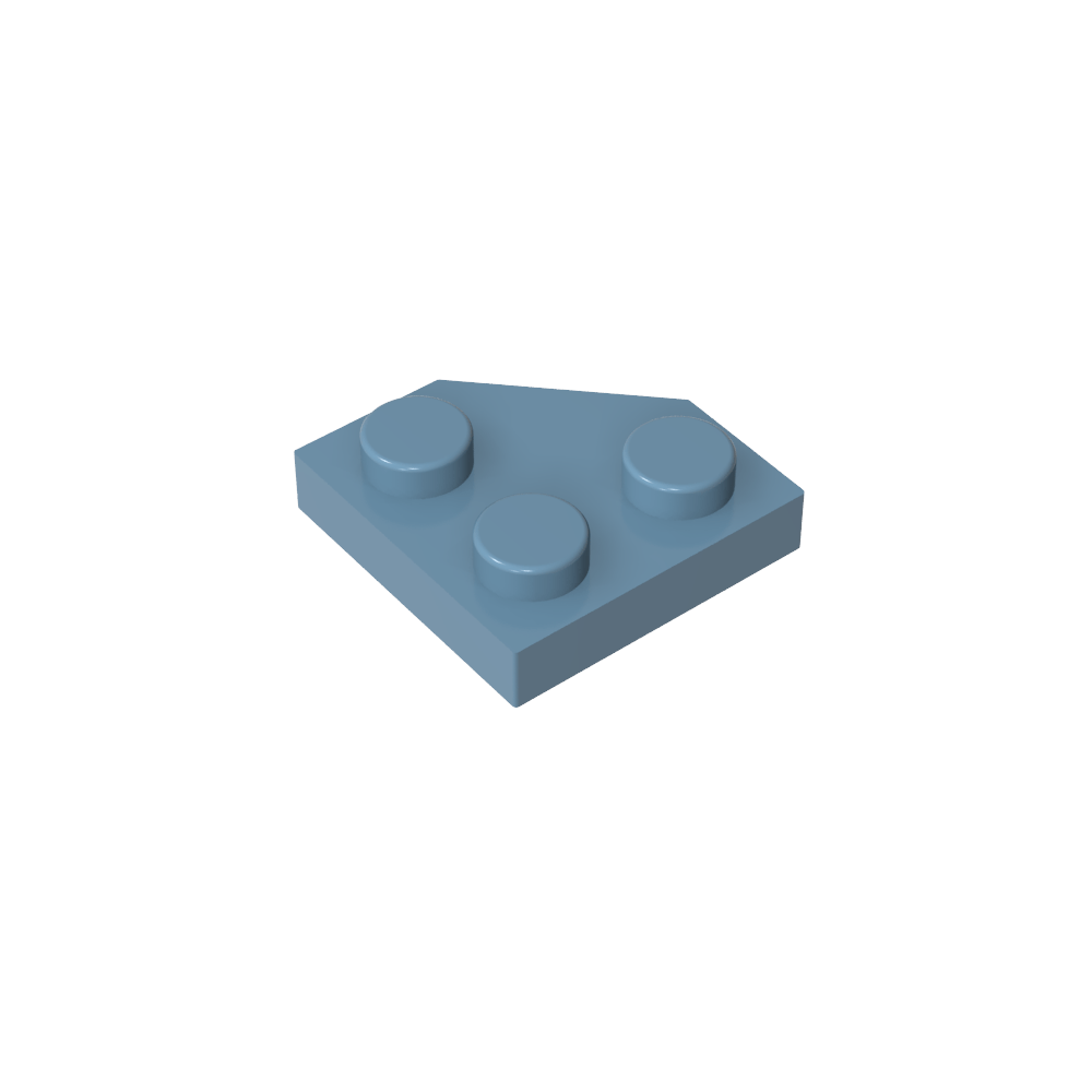 Placa de cuña de 2 x 2 con esquinas cortadas-MyGobricksEs