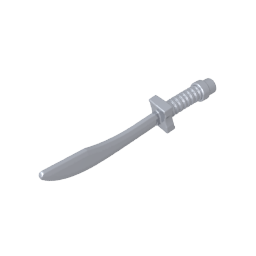 Figura, Arma Espada, Sable/Dao Hoja Curva y Empuñadura con Extremo de Barra-MyGobricksEs