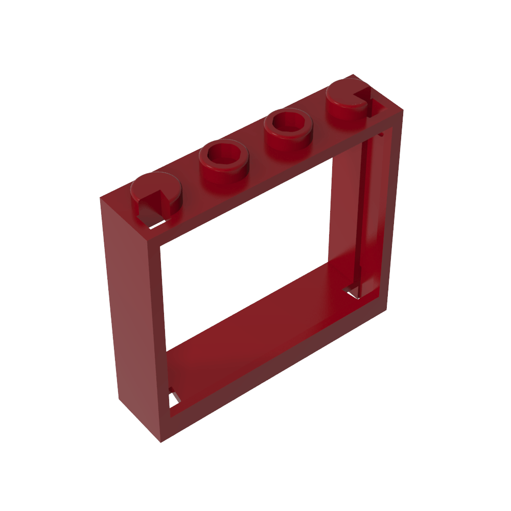 Ventana 1 x 4 x 3 sin pestañas de persiana-MyGobricksEs