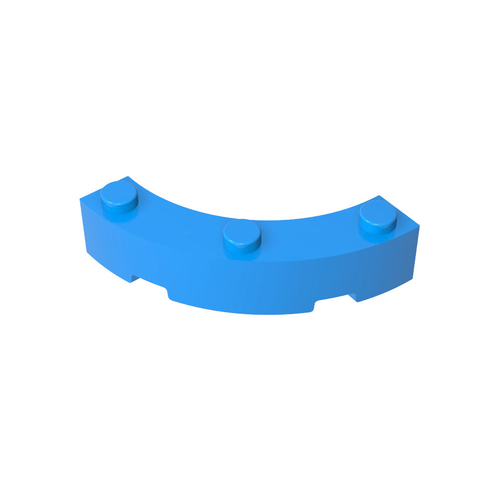 Ladrillo de esquina redonda de 4 x 4 Macaroni de ancho con 3 montantes-MyGobricksEs