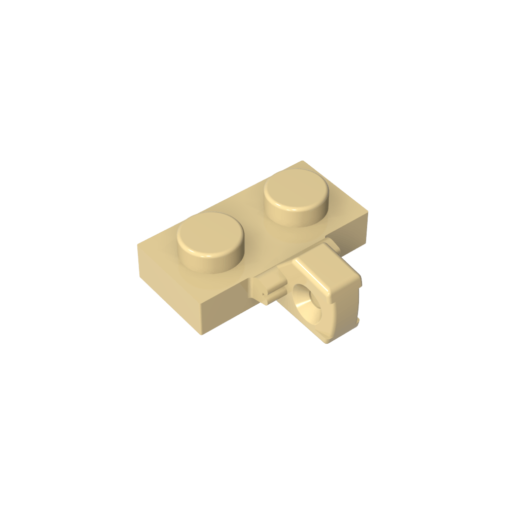 Placa de bisagra 1 x 2 con bloqueo con 1 dedo en el lateral, sin ranura-MyGobricksEs