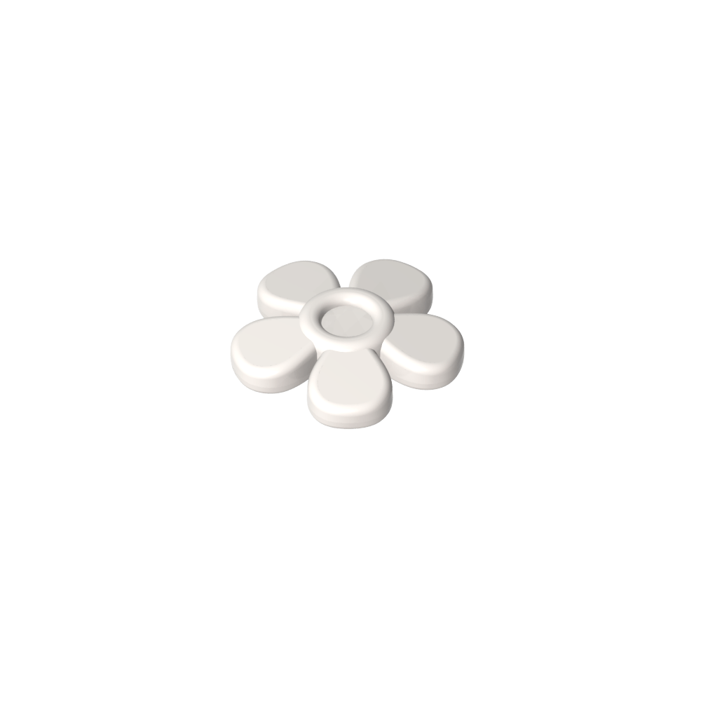 Accesorio para la cabeza Flor con 5 pétalos lisos y alfiler-MyGobricksEs