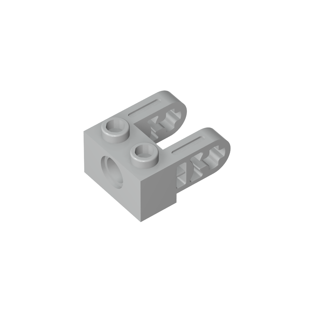 Ladrillo técnico 1 x 2 con agujeros y extensiones de doble viga-MyGobricksEs