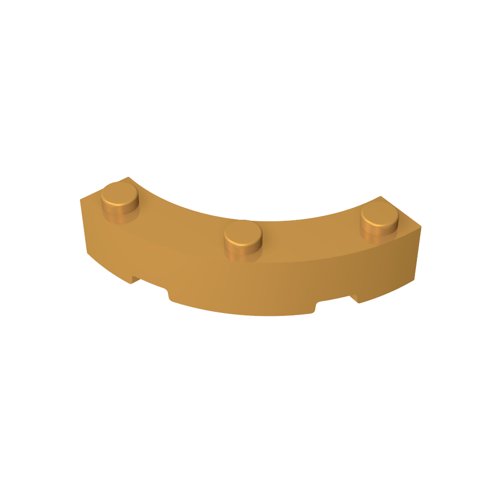 Ladrillo de esquina redonda de 4 x 4 Macaroni de ancho con 3 montantes-MyGobricksEs