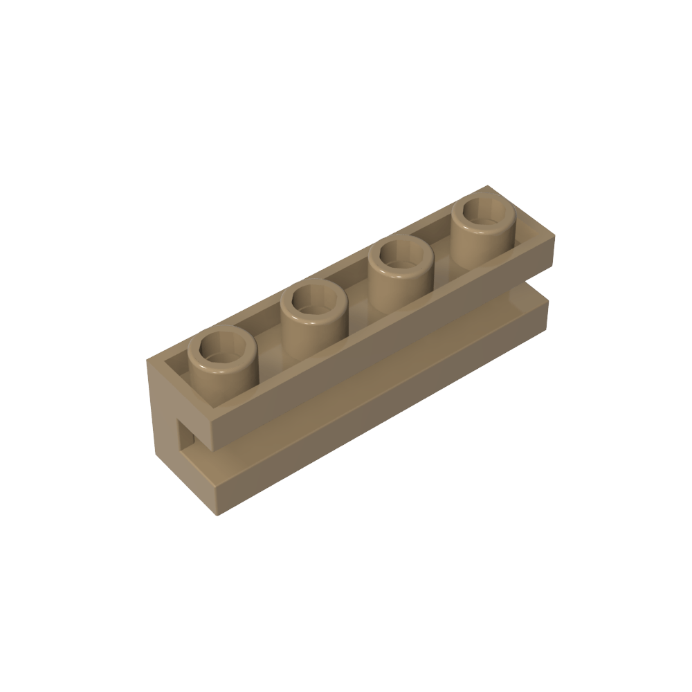 Ladrillo Especial 1 x 4 con Ranura-MyGobricksEs