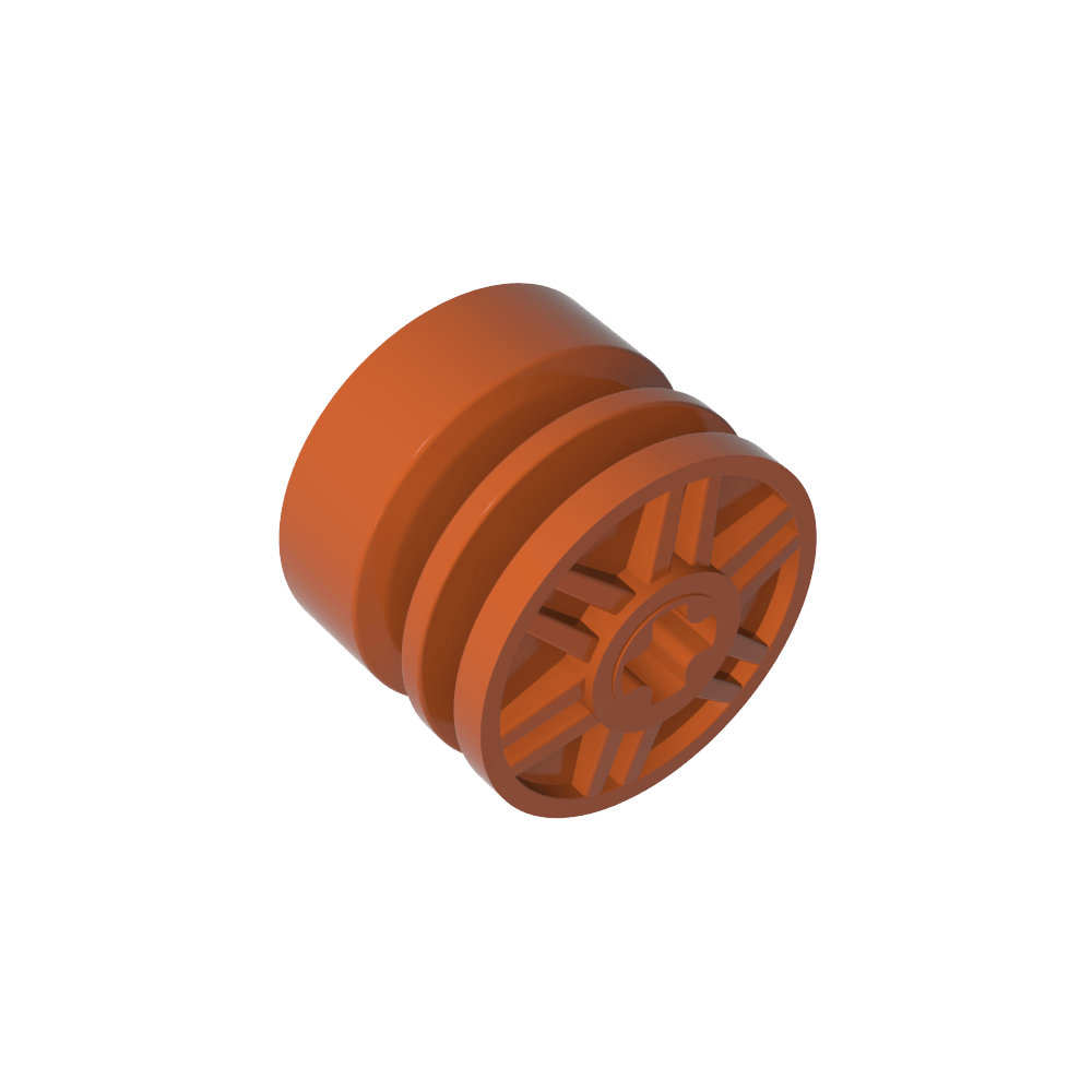 Rueda 18 x 14 con agujero para eje, pernos falsos y radios poco profundos-MyGobricksEs
