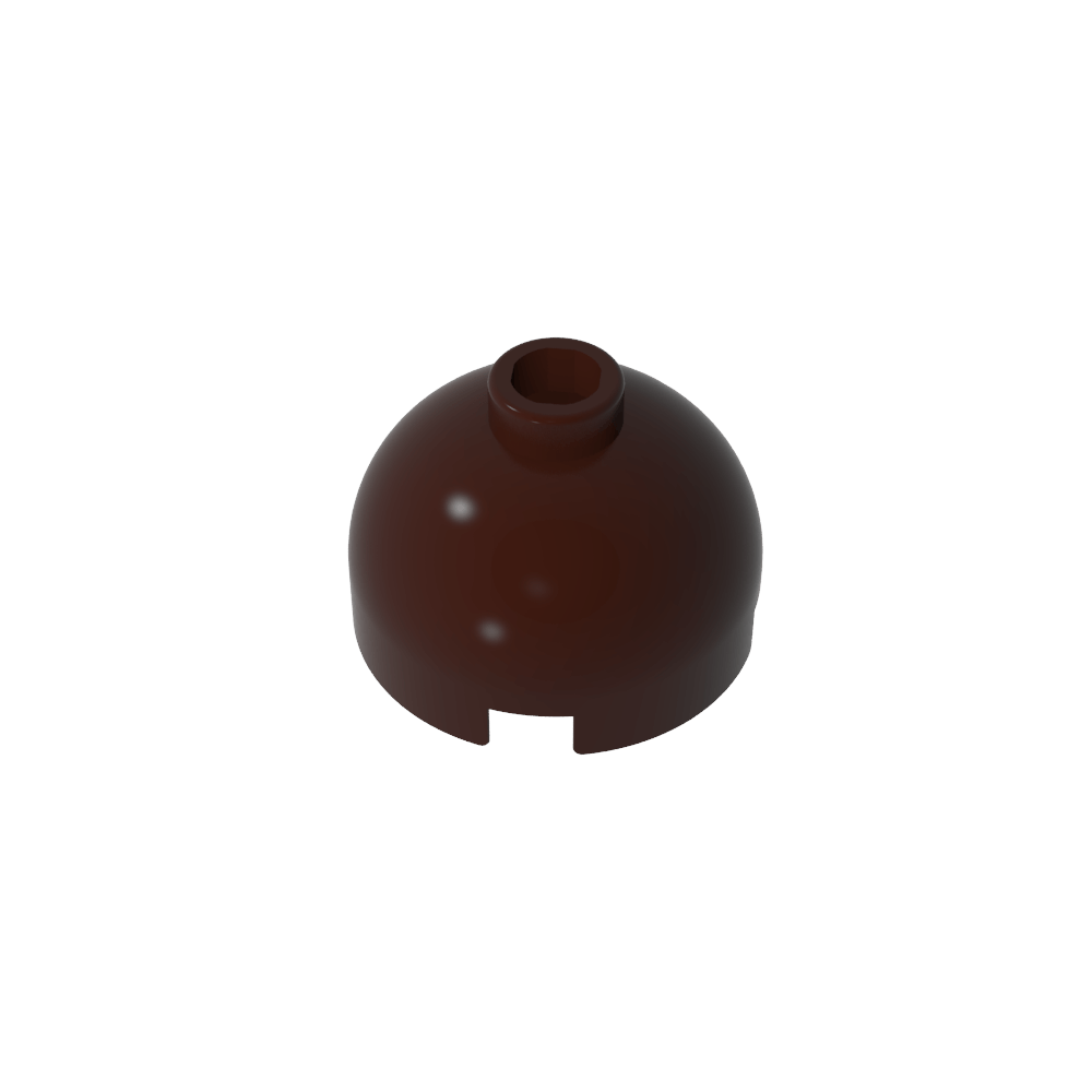 Ladrillo redondo de 2 x 2 con parte superior abovedada - Perno abierto bloqueado sin soporte de eje inferior-MyGobricksEs