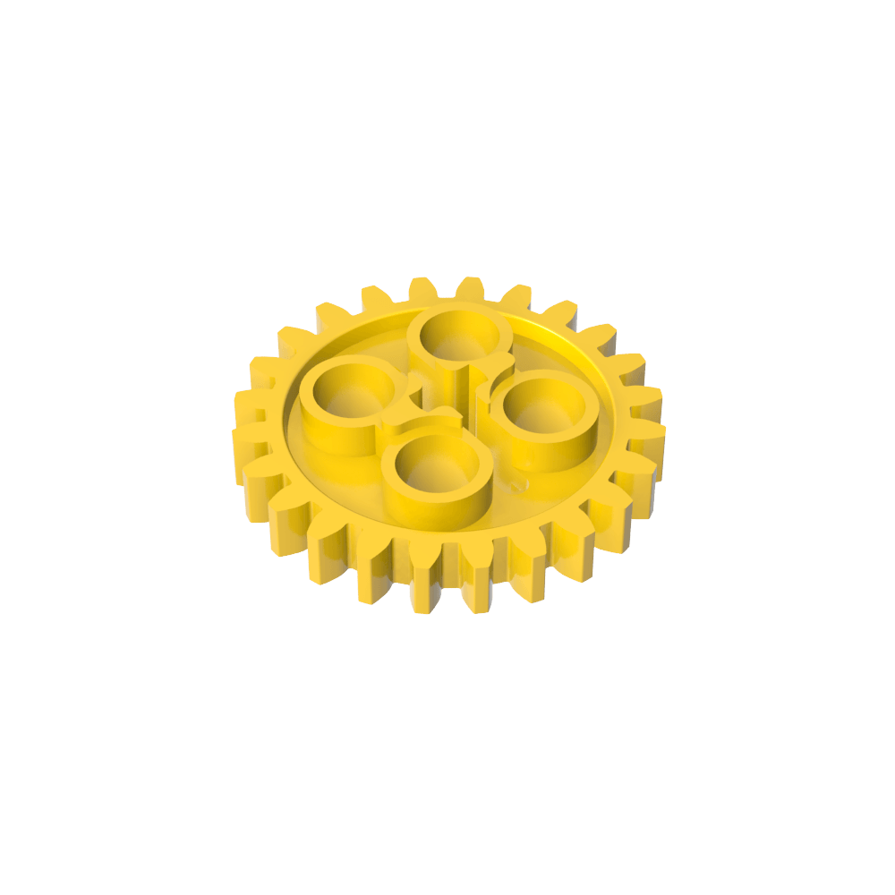 Engranaje Technic de 24 dientes [estilo antiguo - Tres orificios para ejes]-MyGobricksEs