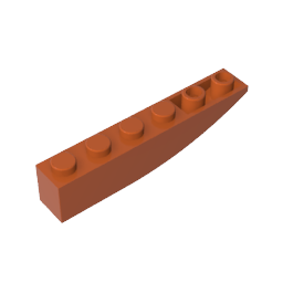 Ladrillo Curvo 6 x 1 Invertido-MyGobricksEs