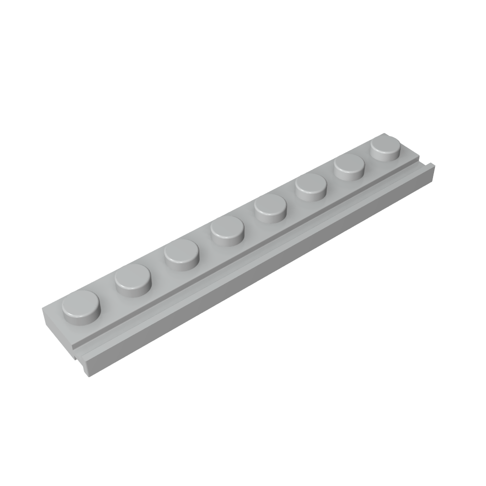 Placa especial 1 x 8 con riel para puerta-MyGobricksEs