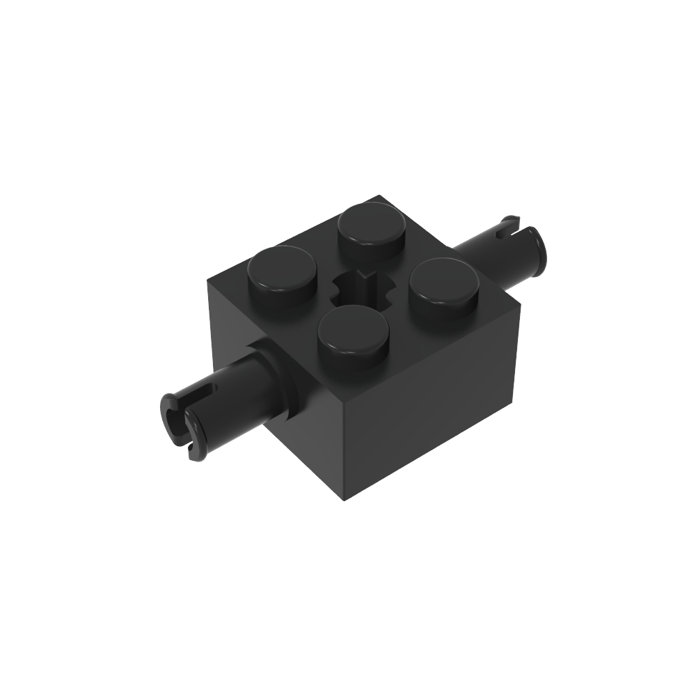Ladrillo especial 2 x 2 con 2 pasadores y agujero para eje-MyGobricksEs