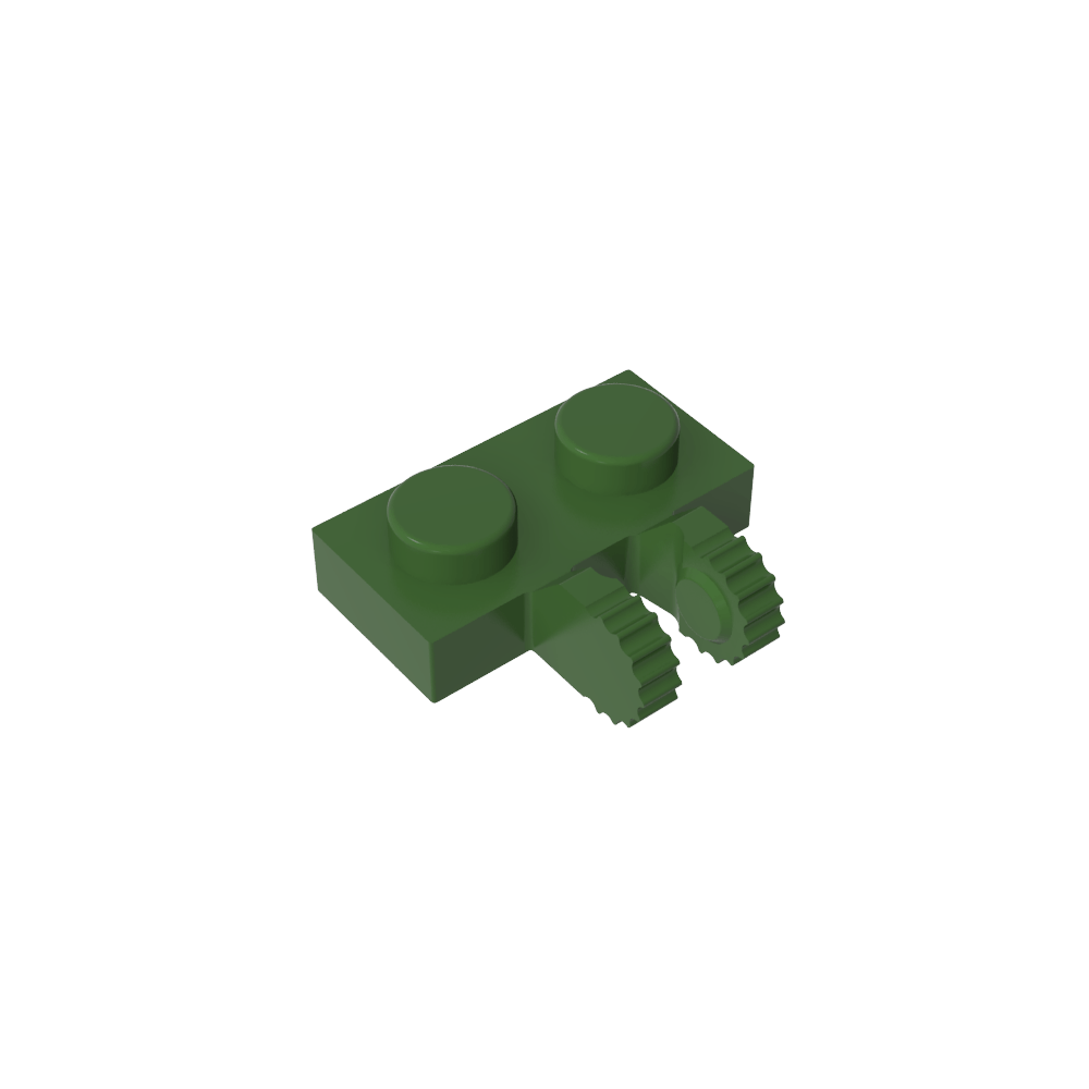 Placa de bisagra 1 x 2 con bloqueo con 2 dedos en el costado, 9 dientes-MyGobricksEs
