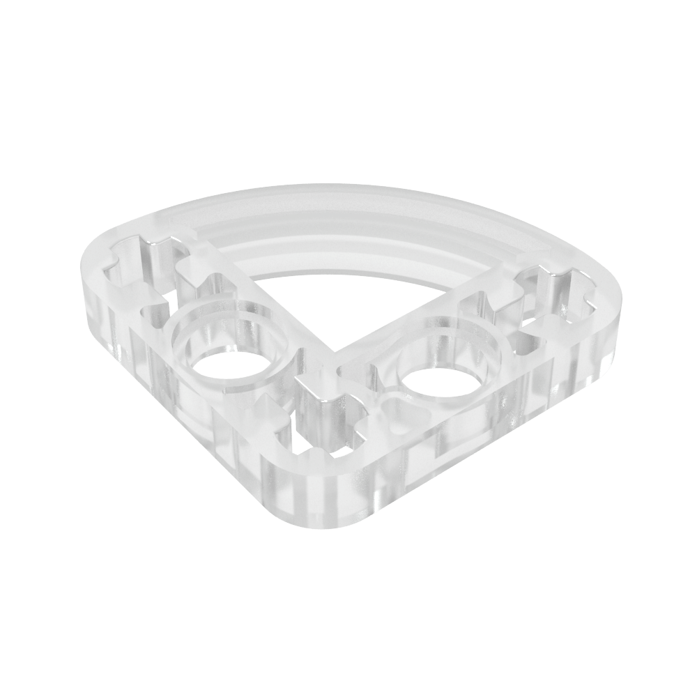 Viga técnica 3 x 3 en forma de L con un cuarto de elipse delgado-MyGobricksEs