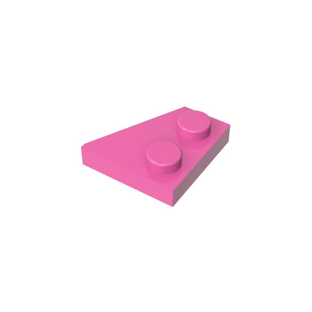 Placa de cuña 2 x 2 izquierda-MyGobricksEs