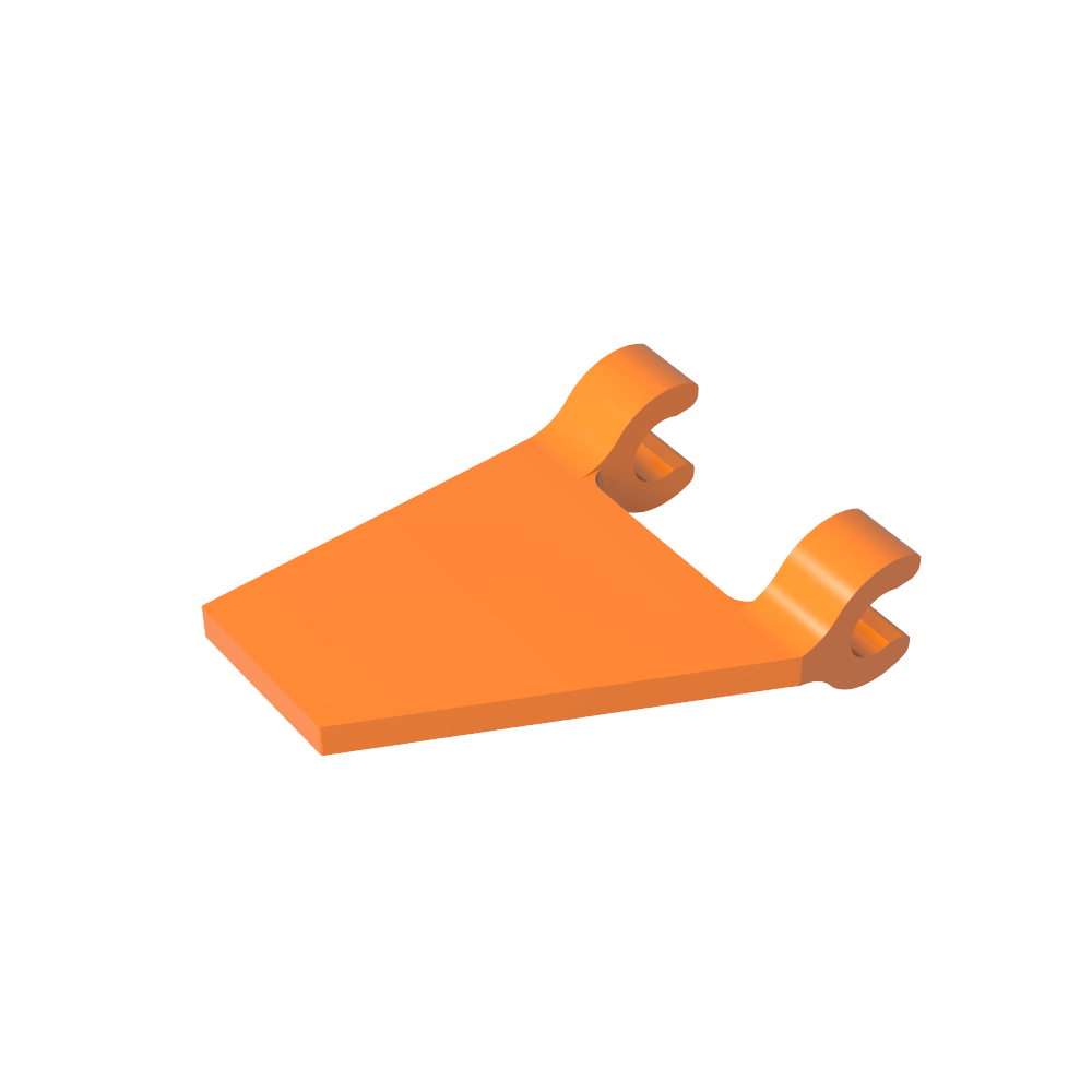 Bandera trapezoidal 2 x 2 con 2 clips [clips en U gruesos]-MyGobricksEs