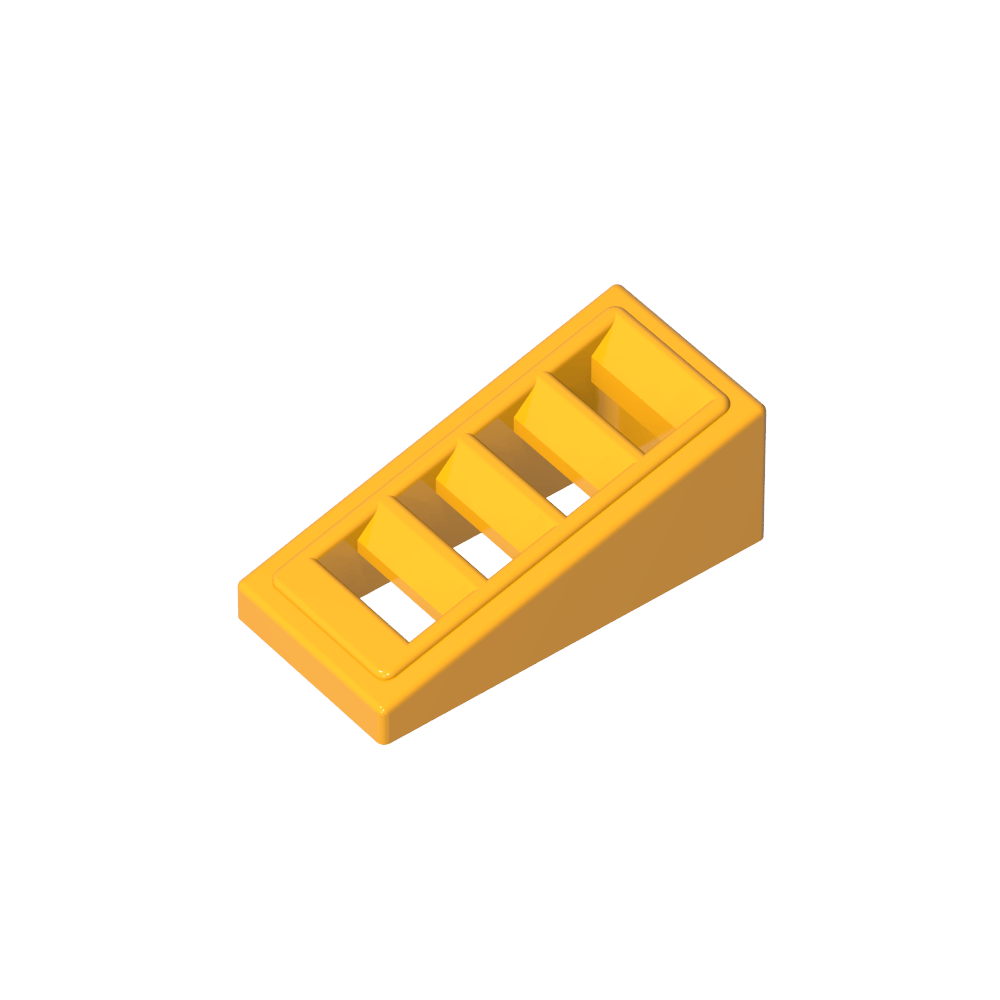 Pendiente 18° 2 x 1 x 2/3 con 4 ranuras-MyGobricksEs
