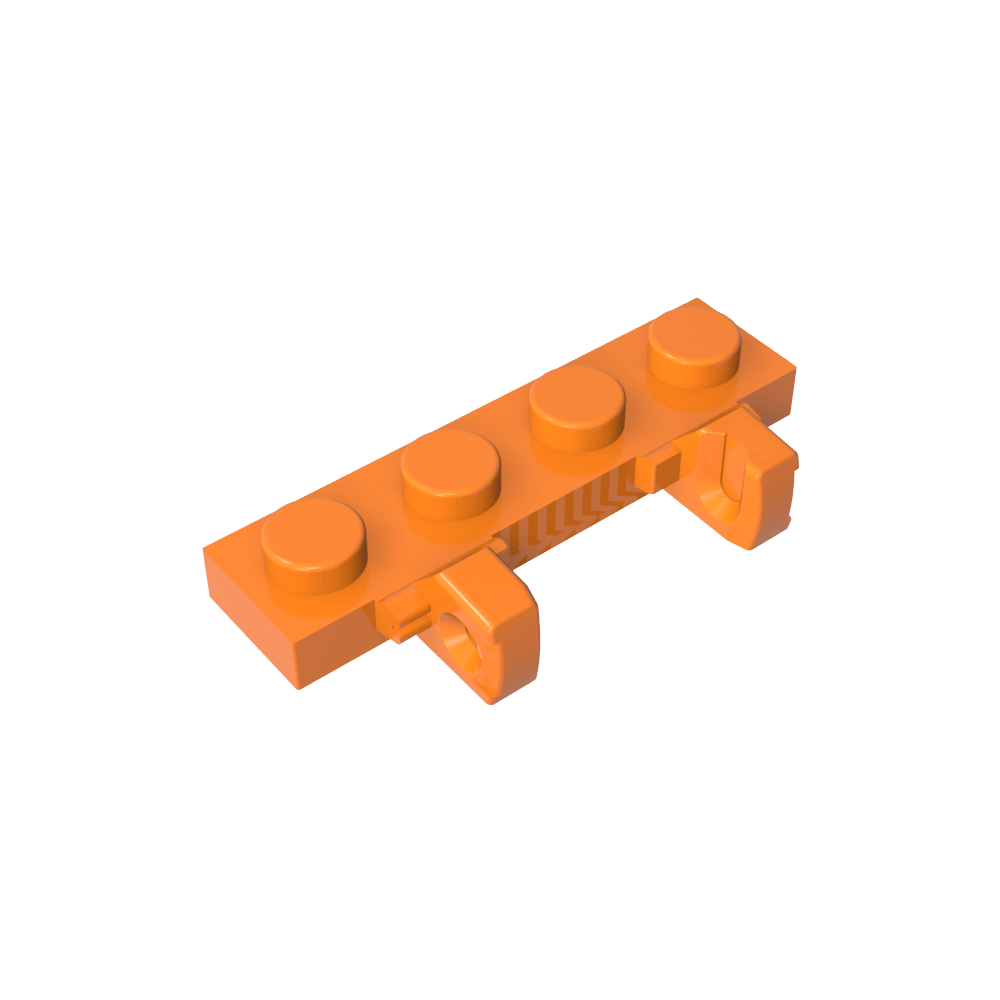 Placa de bisagra 1 x 4 Bloqueo doble 1 dedo-MyGobricksEs