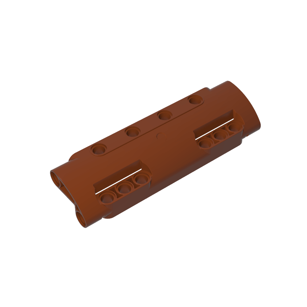 Panel técnico curvo de 11 x 3 con 10 orificios para pasadores a través de la superficie del panel-MyGobricksEs