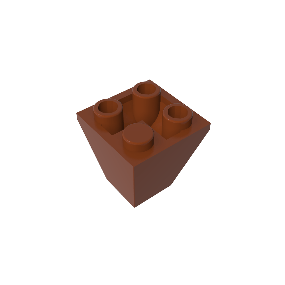 Pendiente Invertida 45° 2 x 2 Doble Convexa-MyGobricksEs