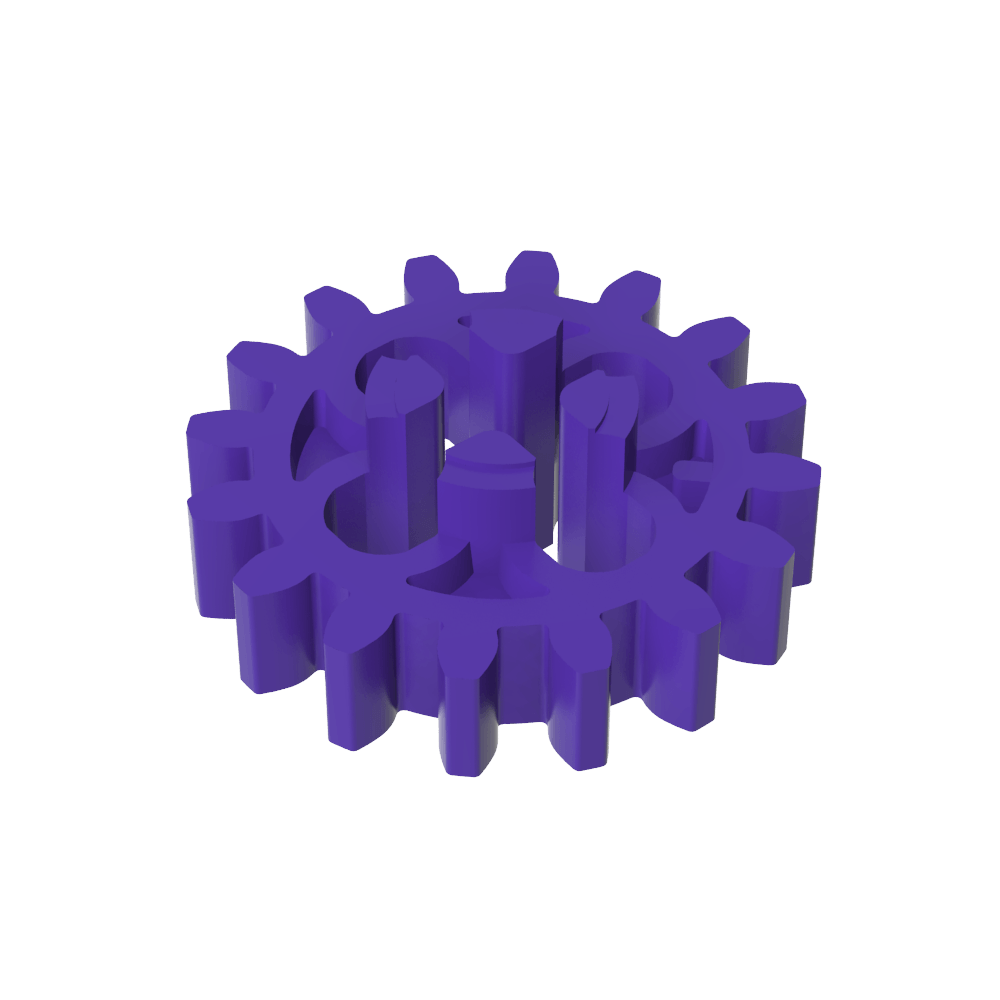 Engranaje Technic de 16 dientes con agujeros redondos [estilo antiguo]-MyGobricksEs