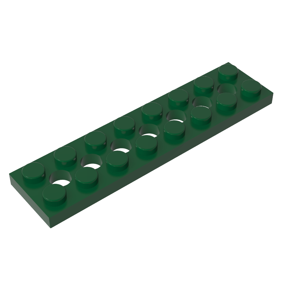 Placa técnica 2 x 8 [7 agujeros]-MyGobricksEs