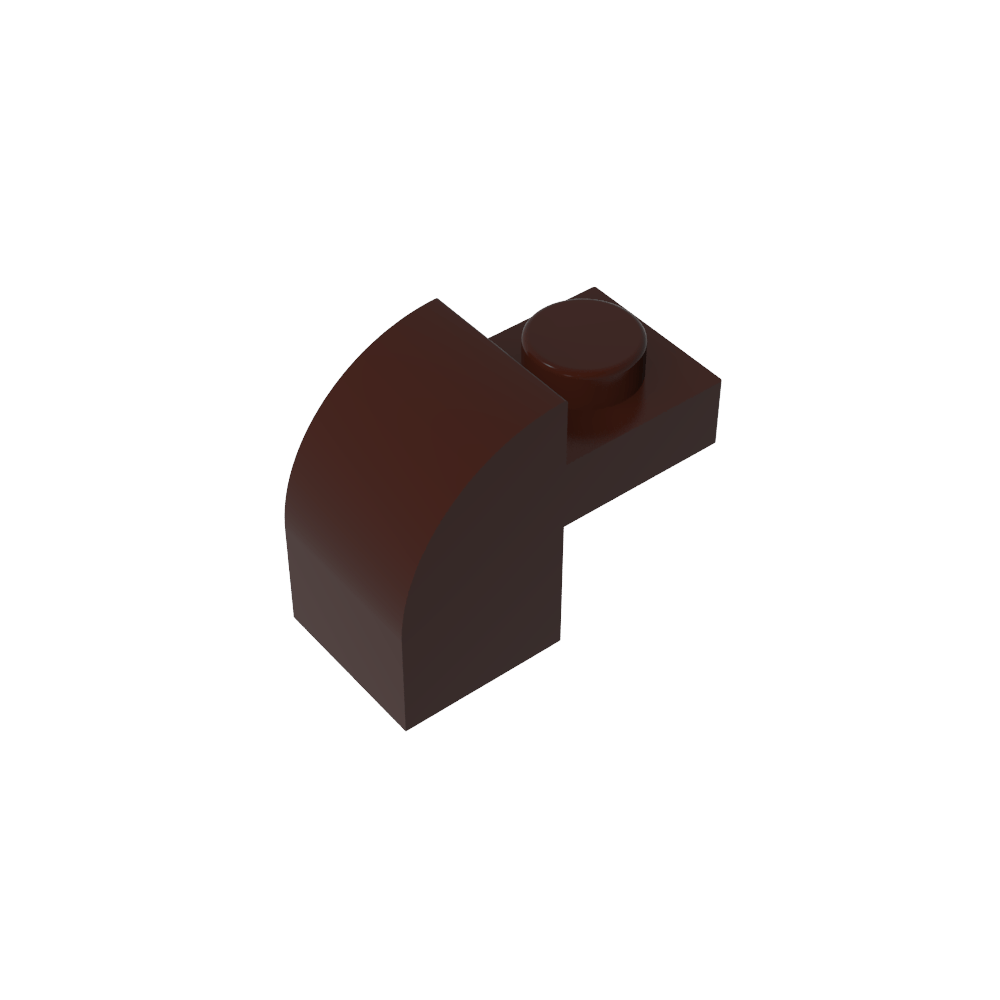 Ladrillo curvo 1 x 2 x 1 1/3 con parte superior curva-MyGobricksEs