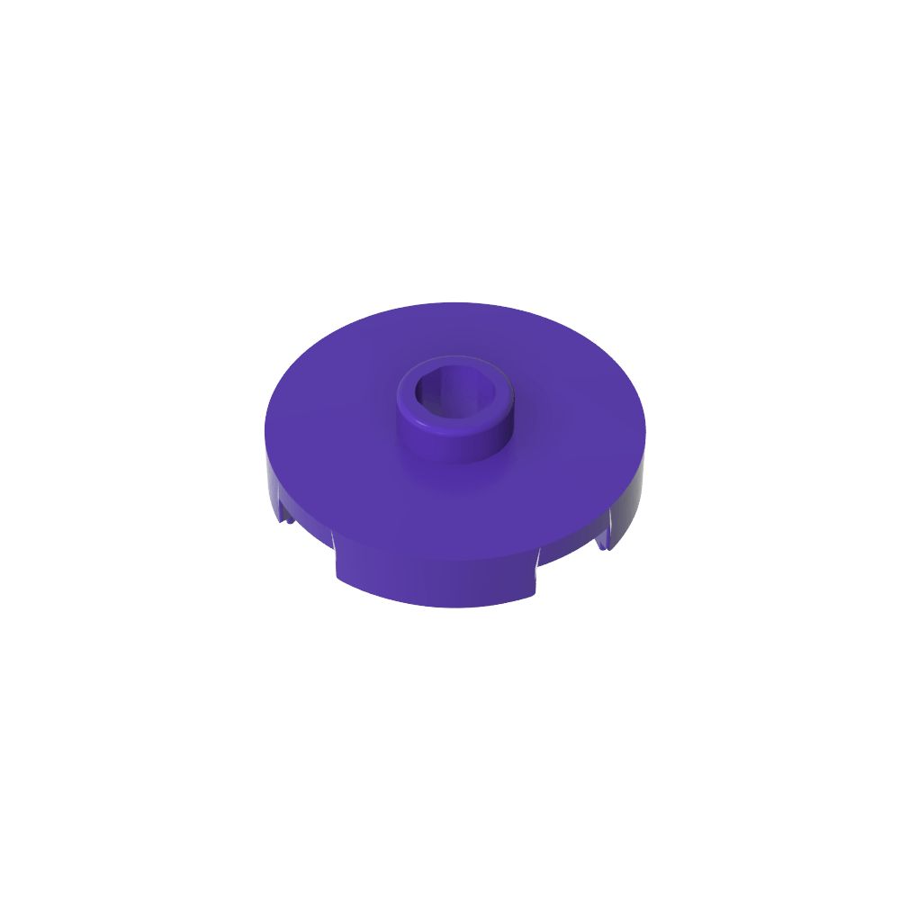 Placa especial redonda 2 x 2 con perno central (placa de puente)-MyGobricksEs