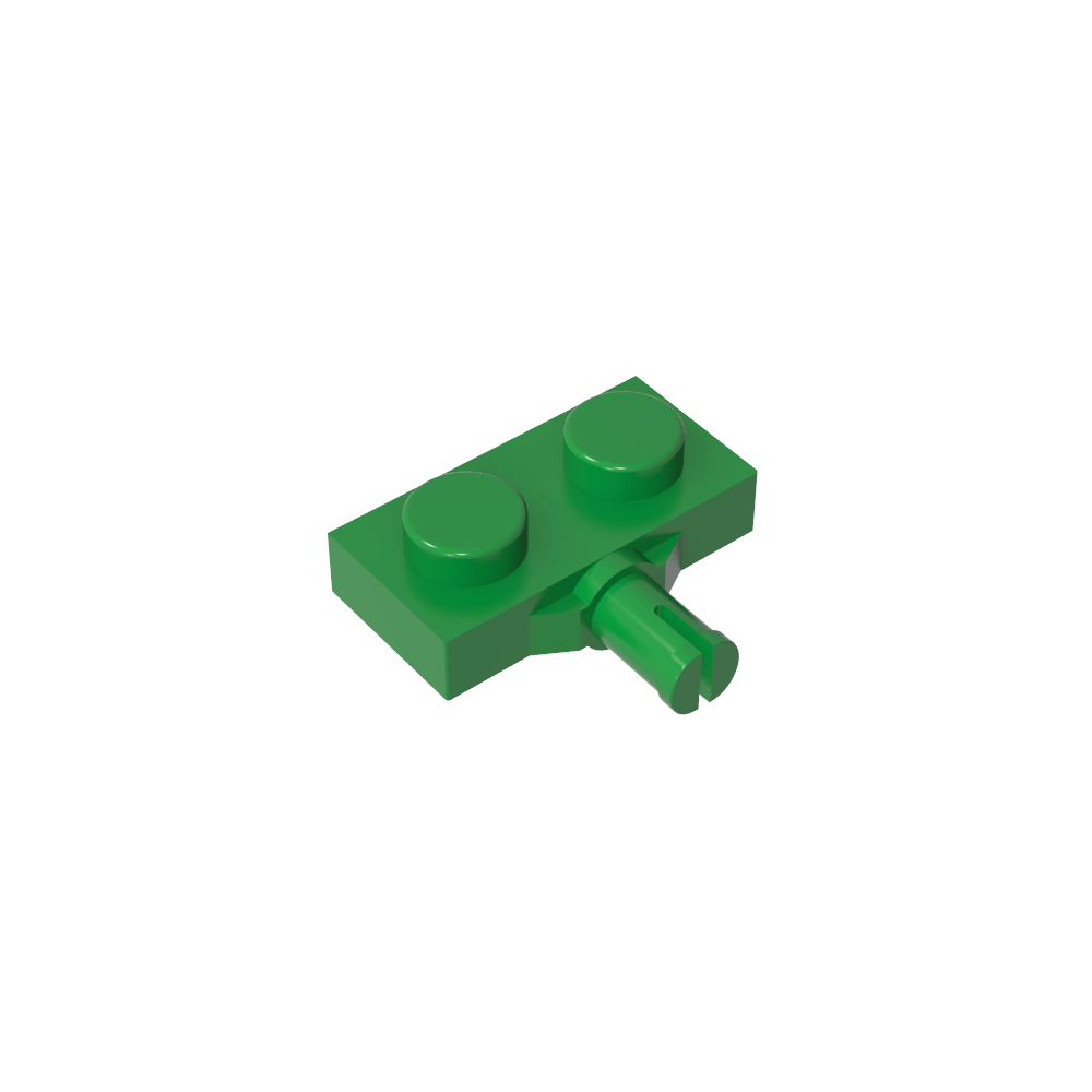 Placa especial 1 x 2 con soporte para rueda, ranura simple-MyGobricksEs