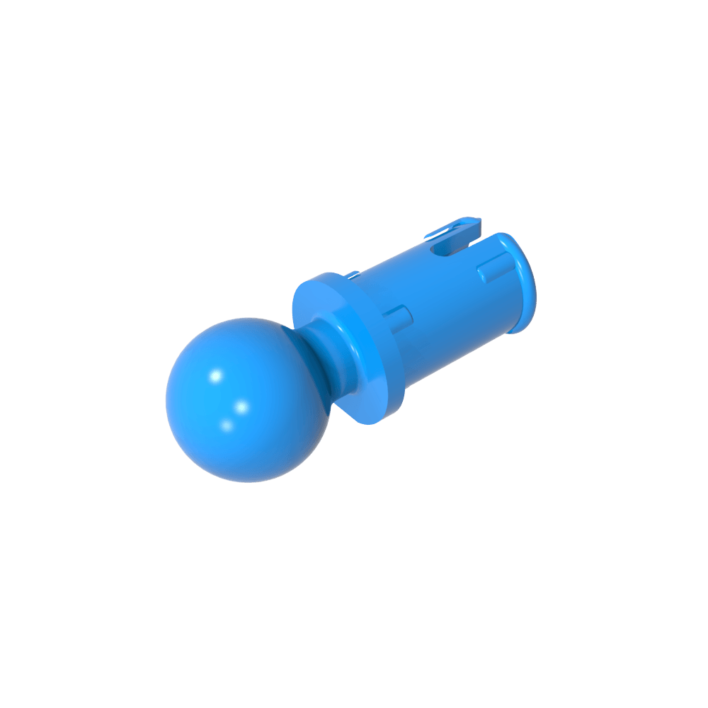 Pasador técnico con crestas de fricción longitudinales y bola de remolque-MyGobricksEs