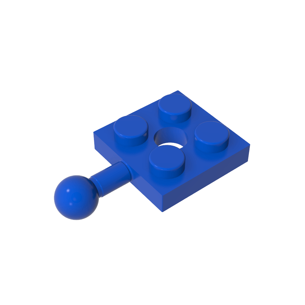 Placa Especial 2x2 con Bola de Remolque y Agujero-MyGobricksEs