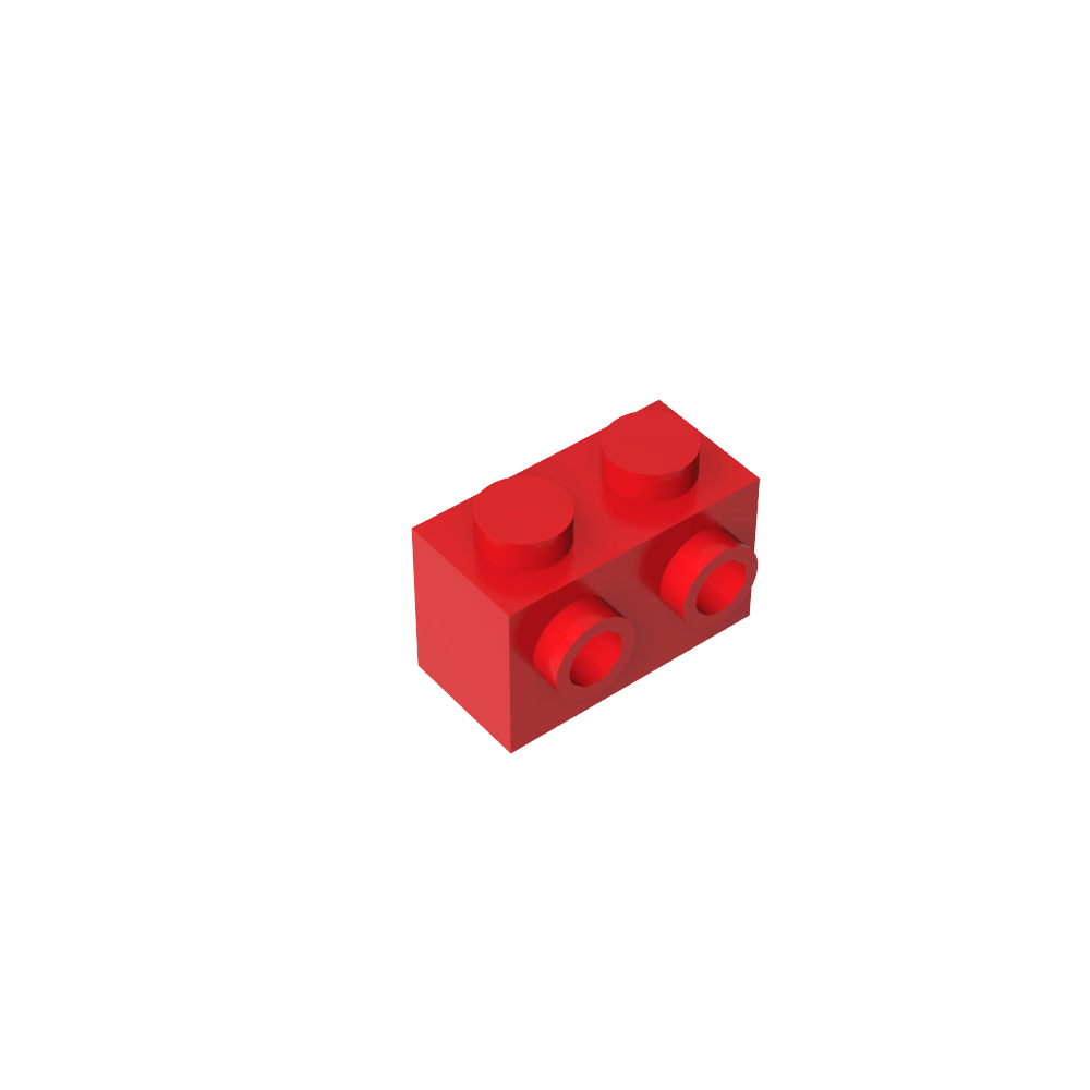 Ladrillo especial 1 x 2 con 2 montantes en 1 lado-MyGobricksEs