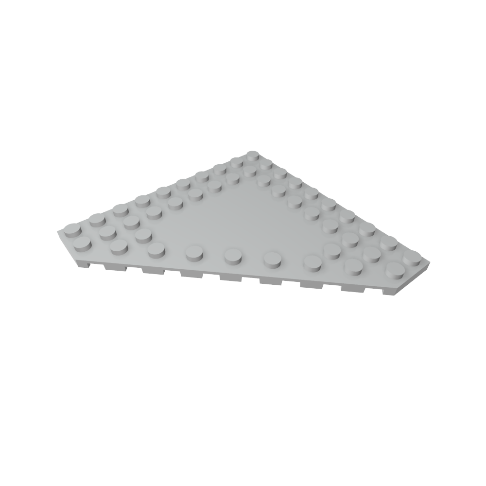 Cuña, placa de 10 x 10, esquina cortada sin pernos en el centro-MyGobricksEs
