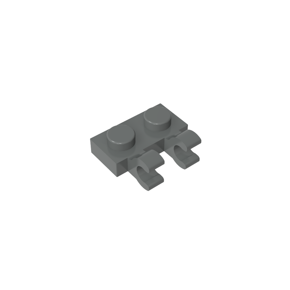 Placa especial 1 x 2 con clips horizontales [clips en U gruesos]-MyGobricksEs