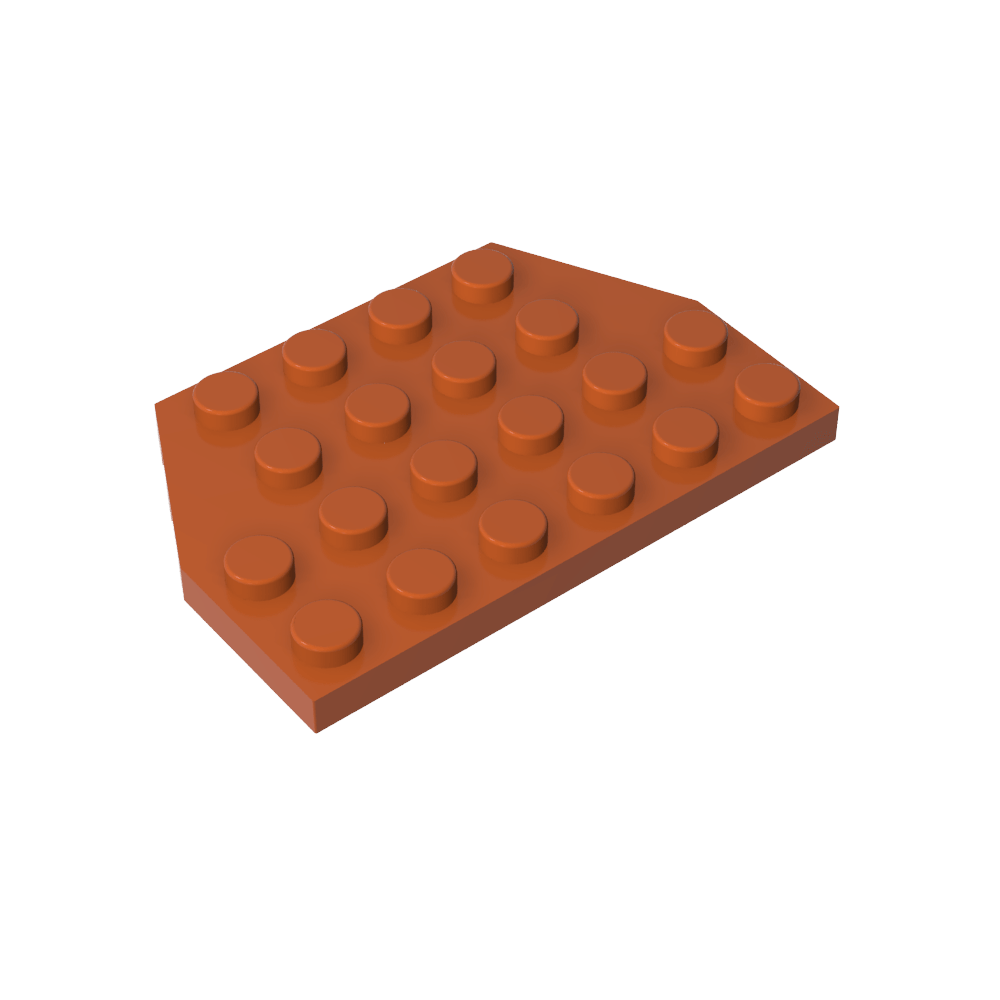 Placa de cuña de 4 x 6 esquinas cortadas-MyGobricksEs