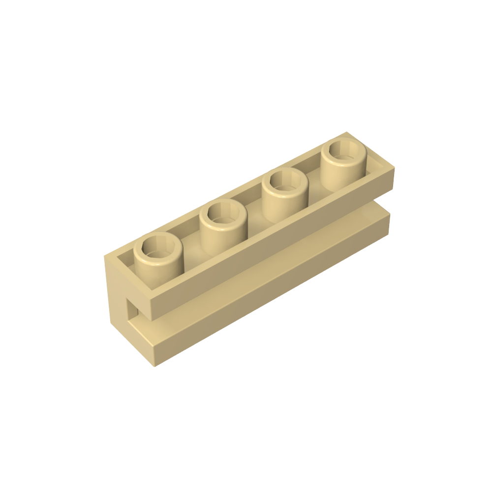 Ladrillo Especial 1 x 4 con Ranura-MyGobricksEs