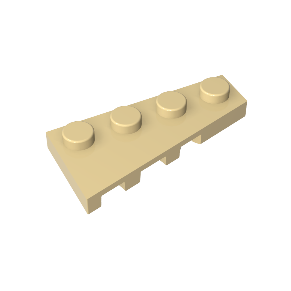Placa de cuña 4 x 2 derecha-MyGobricksEs