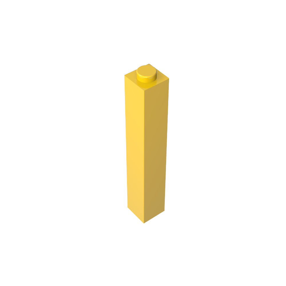 Ladrillo 1 x 1 x 5 con montante abierto o hueco bloqueado-MyGobricksEs