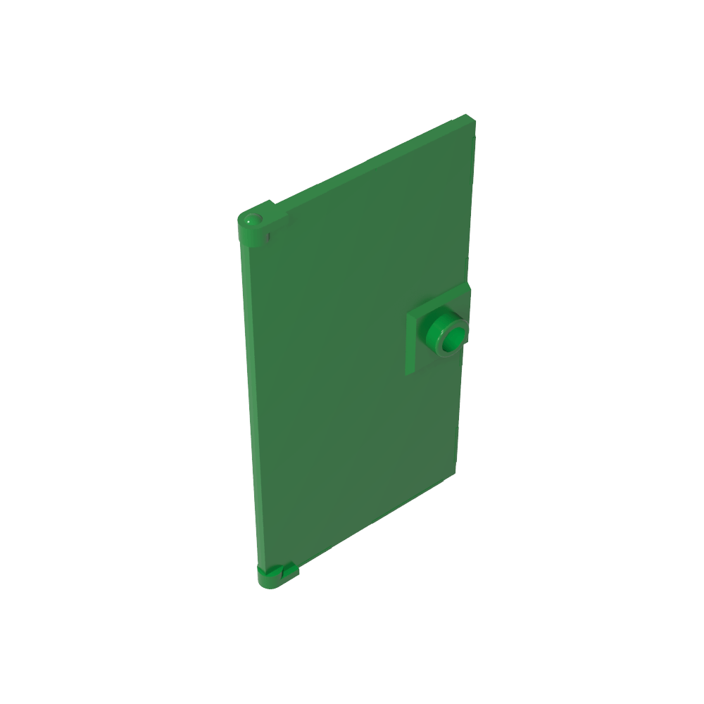 Puerta 1 x 4 x 6 Lisa con Tirador Cuadrado Zócalo-MyGobricksEs