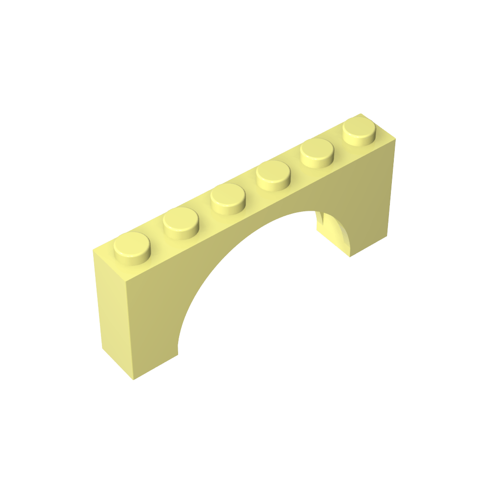 Arco de ladrillo 1 x 6 x 2 - Parte superior delgada sin parte inferior reforzada [Nueva versión]-MyGobricksEs